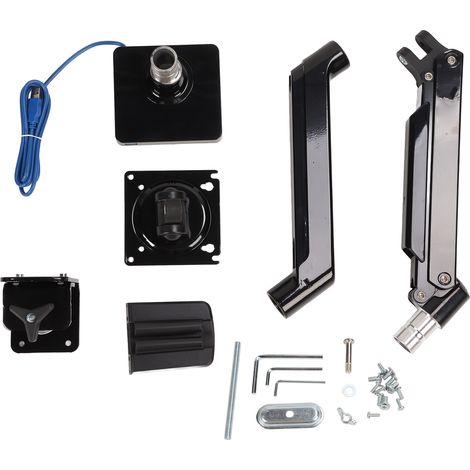 Support Écran PC Unique Bras Articulé Renforcé Réglable 2 à 15kg Charge Bureau Fixation Moniteur 22 à 40 Pouces (1/5)