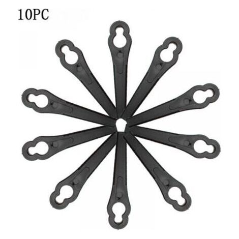 Lames de Rechange pour Coupe-Bordure, 10 Pcs Lames Coupe Bordure, Lame Tondeuse à Gazon Univers, Remplacement des Lames de d'Herbe..DEBUNS (1/5)