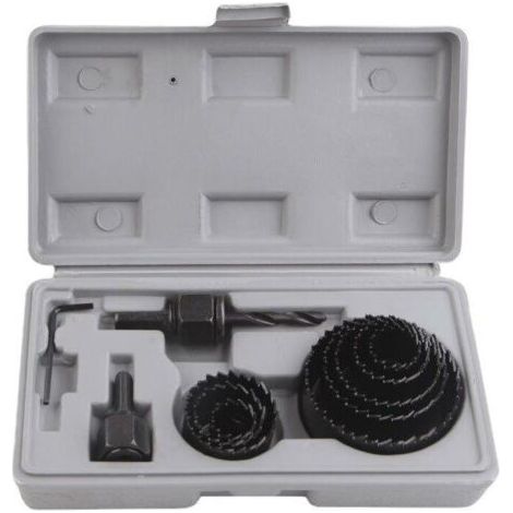 Kit de scie cloche 11 pièces outil de perçage bois métal scie mandrin carotteuse (1/3)