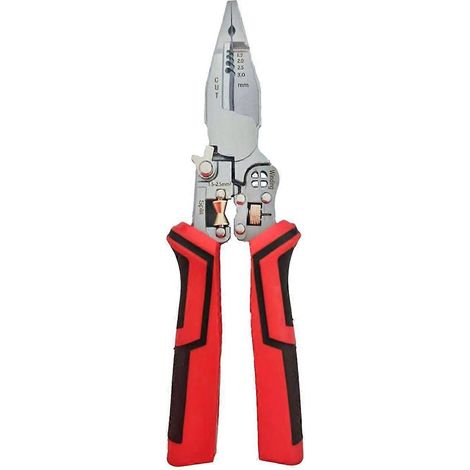 Pince à dénuder polyvalente avec outil de mesure électrique, pince d'électricien, outil multifonction pour dénuder les fils.-AquaForge (1/5)