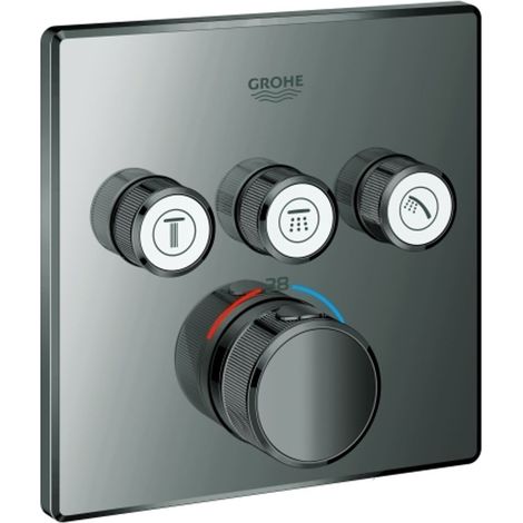 GROHE Termostato Grohtherm SmartControl 29126 cuadrado FMS 3 ASV hard graphite, 29126A00