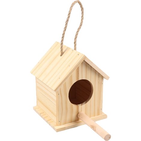 Nichoir pour perruches, cage à oiseaux en bois naturel, nichoir pour oiseaux en cage, boîte de reproduction