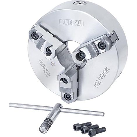 Fervi M005A/250 Mandrino di precisione autocentrante a 3 griffe reversibili (1/3)