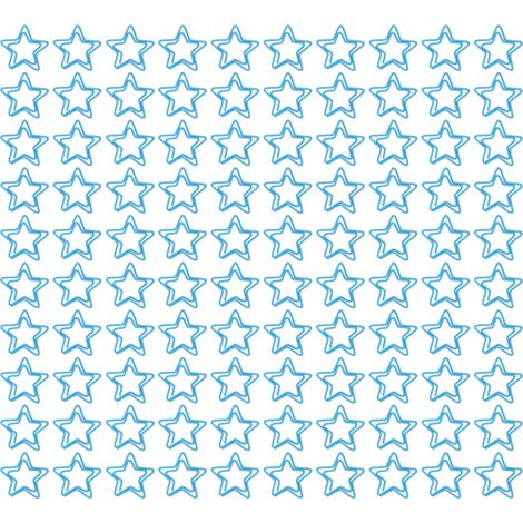 100 pièces Attaches Papier Étoiles Métalliques Antirouille, Pratiques pour Bureau - Bleu (1/5)