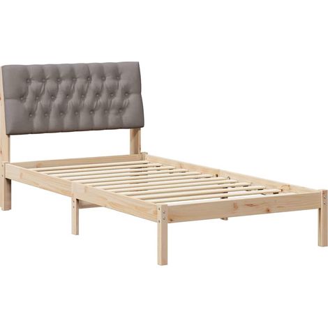 Maison Exclusive - Letto con Testiera Rivestita con testiera Marrone 100 x 200 cm