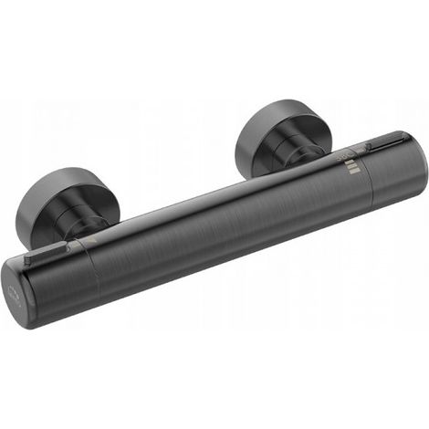 Robinet de douche mural Pretto Graphite avec thermostat (1/2)