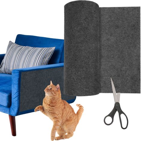 TAPPETINO TIRAGRAFFI AUTOADESIVO PER GATTI 200x40 CM GRIGIO SCURO [M-DRAPAK10]