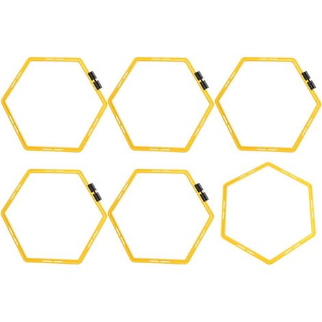 Lot de 6 anneaux hexagonaux pour entraînement physique, équipement de football (1/5)