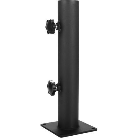 Pied de parasol en acier renforcé – Réglable pour mât de φ0,8' à 1,5' – Support robuste pour terrasse et balcon – Charge max 22,7 kg (1/5)