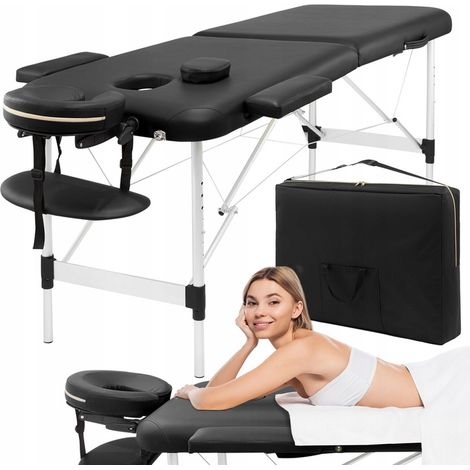 Tragbare Massageliege aus Aluminium, 213 x 60