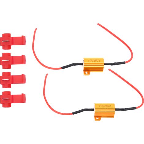 Deux décodeurs LED de 25 W, résistance de charge de 25 Ω, pour annuler les dysfonctionnements des clignotants d'avertissement pour les phares automobiles et les feux de jour. (1/5)