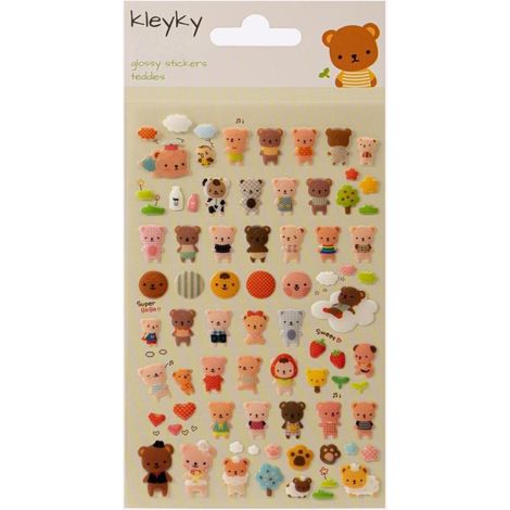 Autocollants en relief ours en peluche