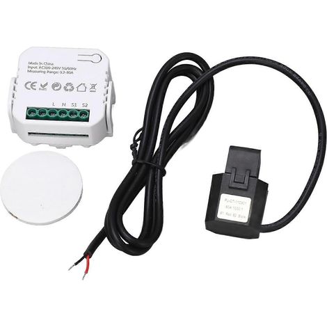 Moniteur d'énergie Wi-Fi, compteur d'électricité intelligent monophasé avec pince ampèremétrique, suivi de la consommation électrique 100–24 (1/4)