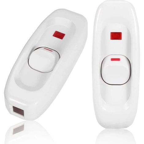 Cordon d'interrupteur ON/OFF 250V 10A pour lampe de table - Lot de 2 pièces, compatible avec divers appareils