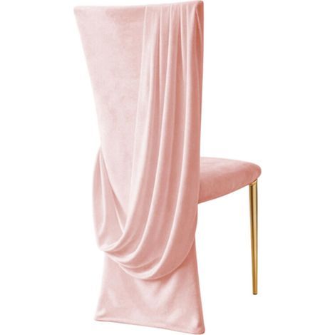 Housse de chaise en polyester pour ceinture de chaise-Rose pêche (1/2)