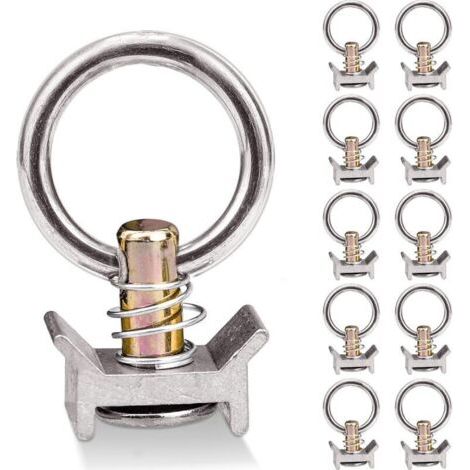 10pcs Pions D'arrimage Aéro Rail Arrimage Pion d'ancrage Anneau Ferrures avec Anneau 1500 kg pour Rail D'arrimage Aéronautique
