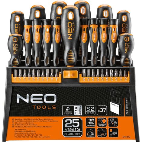NEO TOOLS Schraubendreher- und Bit-Set 37-teilig - Präzisions-S2-Schraubendreher (1/3)