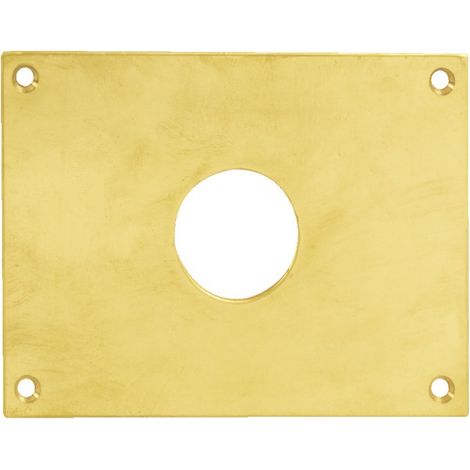 Plaque de propreté trou rond 36 laiton poli 65x65mm - HERACLES - 251452-TR36
