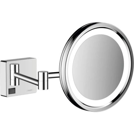 Hansgrohe AddStoris - Specchietto cosmetico a parete con illuminazione LED, cromo 41790000 (1/3)