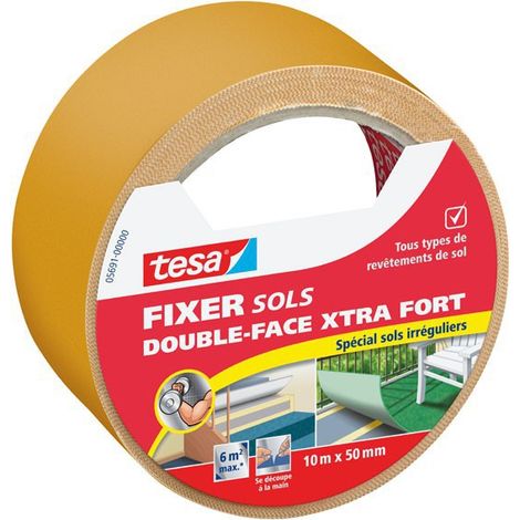TESA - Fixer sols double face adhésion extraforte 10m x 50mm