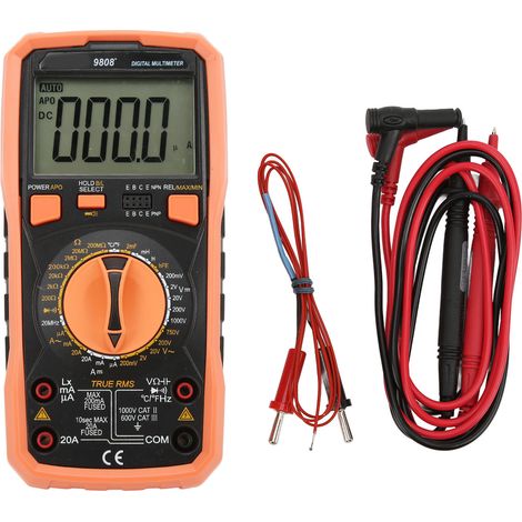 Hochpräzises Digitalmultimeter 9808+ für AC/DC-Spannungs-, Strom- und Kapazitätsmessungen