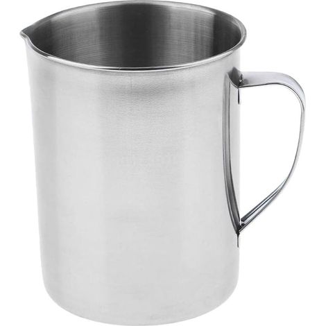 Pichet à lait/Eau/Huile avec Mesure 2L en Acier Inoxydable Anti-rouille pour Café/Restaurant/Cuisine/Laboratoire (1/5)
