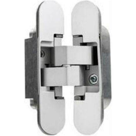 Invisible hinge for doors, Set of 2 invisible hinges for heavy doors, 40 kg load capacity, 180º opening (1/3)