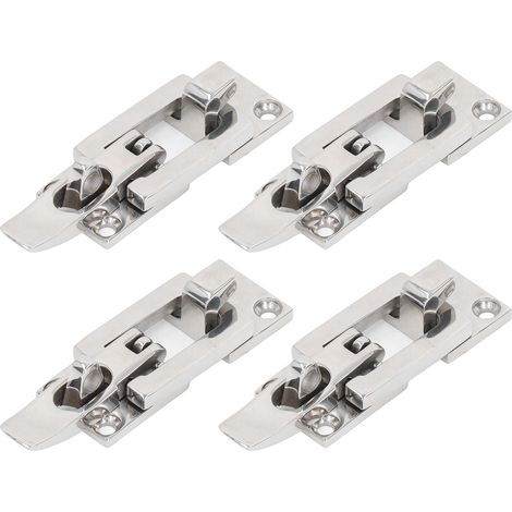 4Pcs Heavy Duty Anti Rattle Latch Robust Portable Easy Installation Mirror Finish Door Latch Lock