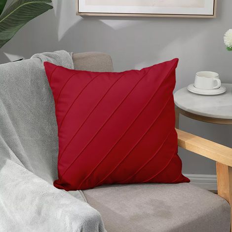 Cuscino Decorativo In Velluto Imbottitura Compresa Quadrato 45 x 45 Cm Rosso (1/5)