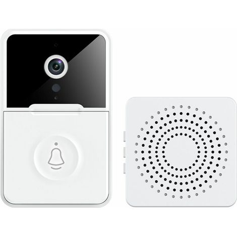 Intelligente Türklingel mit kabelloser HD-Kamera, PIR-Bewegungsmelder, Infrarot-Alarm, WLAN-Gegensprechanlage – geeignet für Häuser, Wohnungen und andere Orte. (1/5)