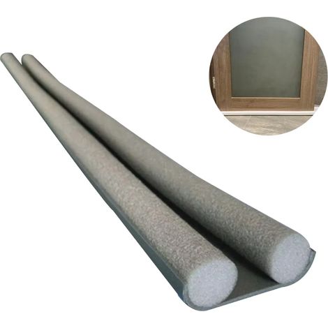 Zugluftstopper für Türen - Die Effektive Türdichtung gegen Zugluft - Zuschneidbar für Türen bis zu 95cm - Luftzugstopper - Türdichtung - Windstopper & Türluftstopper(Grau)