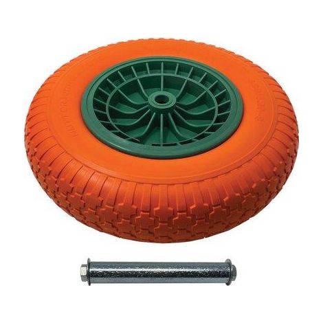 RUOTA PU ANTIFORO CARRIOLA GARDEN BIGTWO PRIMULA 4.00X8 DISCO PP ASSE MM 20X128