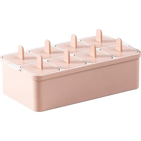 Moule à glace carré rose avec bâtonnets (1/4)