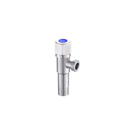 10,5 , Bleu Cm Vanne D'Angle 1/2 Pouces en Acier Inoxydable, Vanne de Régulation D'Angle Étendue et Épaissie pour Conduites D'Eau Chaude et Froide (1/4)