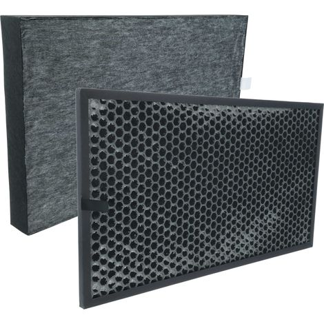 vhbw 2-teiliges Filter-Set Ersatz für Sharp FZ-C150DFU, FZ-C150HFE, FZ-C150DFE für Luftreiniger - Aktivkohlefilter, HEPA-Filter