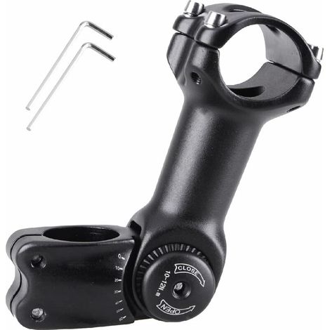 31.8 25.4 Potence, 60 degrés 90mm 110mm 130mm Potence de guidon réglable, Guidon de vélo pour vélo BMX VTT Vélo de route, Fei Yu (1/5)