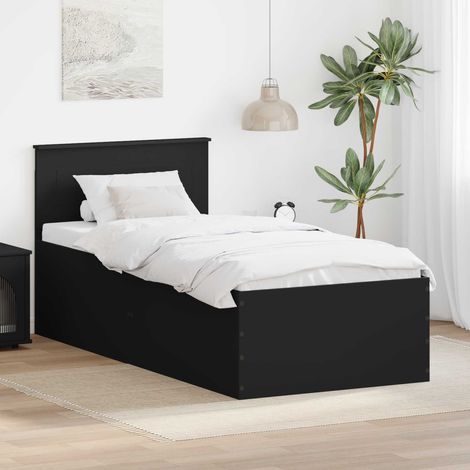 vidaXL Struttura del letto Nero 120 x 200 cm Legno multistrato