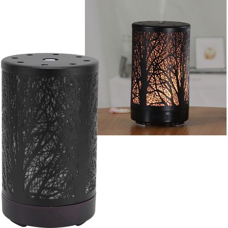 Humidificateur en fer forgé de 100 ml, télécommande, humidificateur d'aromathérapie, humidificateur avec veilleuse intégrée, diffuseur d'huiles essentielles, norme européenne 100-240 V (1/5)