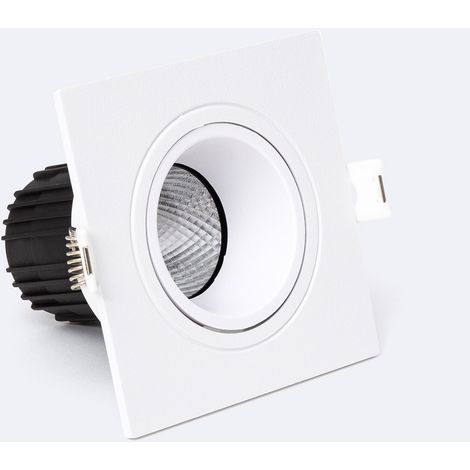 Downlight Quadrato Orientabile LED 9W Foro Ø 75 mm 4000K Bianco Bianco Naturale (1/2)