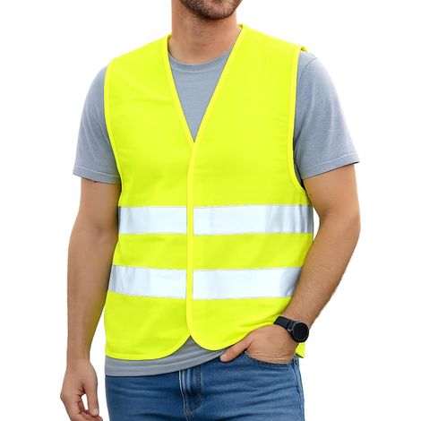 Gilet de Sécurité Jaune – Gilet Haute Visibilité pour Voiture & Vélo Selon en ISO 20471 : 2013 – Gilet Réfléchissant (1/5)