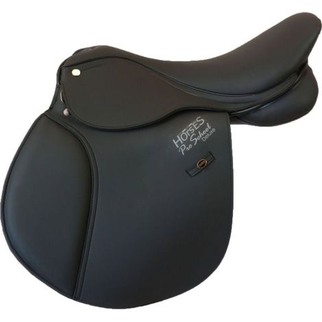 17", NERO: Sella da salto Pro School Deluxe in similpelle con archetto intercambiabile (1/4)