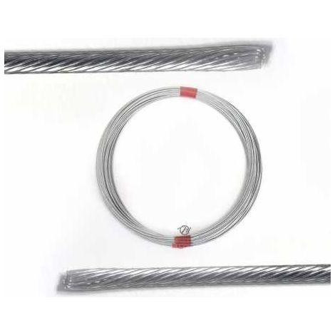 Câble souple, corde à piano. Diamètre : 2,5 mm. Rouleau 25 m (1/3)