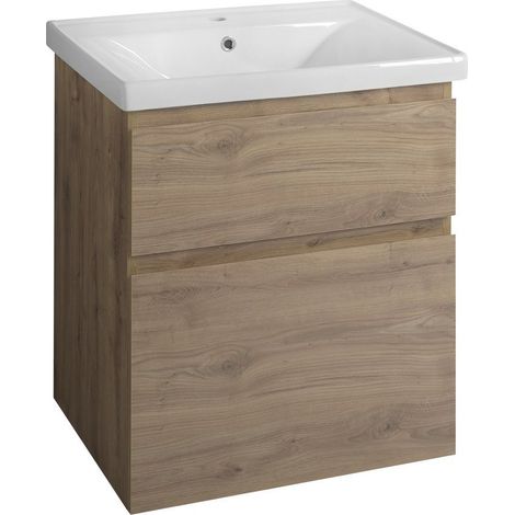 ALTAIR Meuble sous-vasque 61,5x72,5x45cm, chêne emporio (1/4)