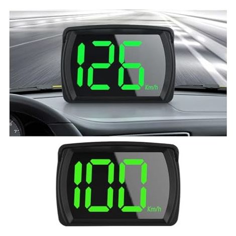 CGEAMDY Véhicule Grand Affichage Numérique, Voiture Compteur de Vitesse Numérique, GPS Compteur Vitesse Indicateur, Compteur Vitesse GPS Écran LED, Universel Vélo, Camion, Véhicule Tou (1/5)