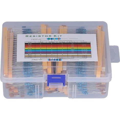 2600-teiliges Widerstandssortiment, Metallfilm, 1RΩ–3MΩ, 1/4W, Elektronikzubehör
