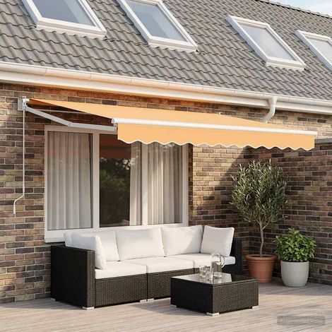 vidaXL Toile de rechange pour auvent Sable 381 x 195 cm Polyester