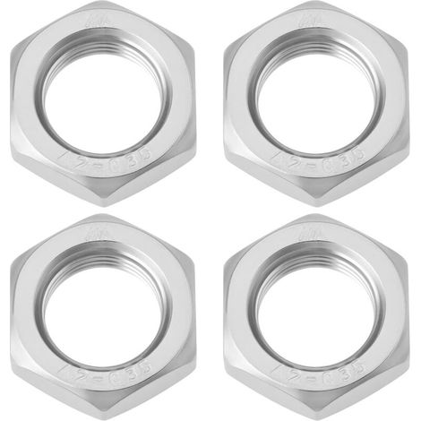 Juego de 4 tuercas hexagonales M18x1.5 de acero inoxidable 304 con rosca fina de 27 x 9 mm para coches, juguetes y muebles. (1/5)