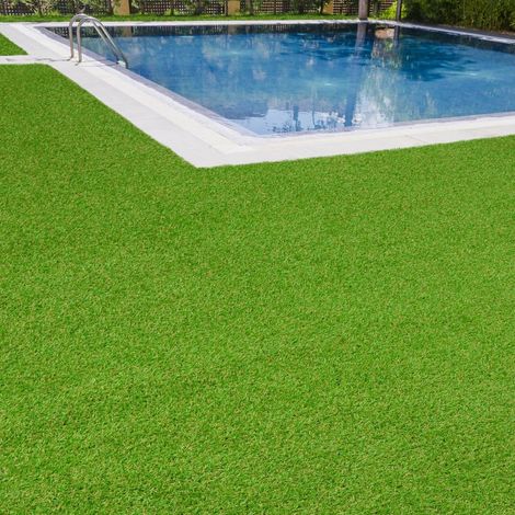 Karat – Dalle de gazon synthétique 100 x 50 cm – Hauteur des brins 14 mm – Résistante aux UV et intempéries – Douce au toucher pour balcons et terrasses