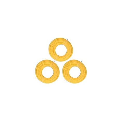 Confezione da 3 fili di nylon a stella per tagliabordi, filo per tosaerba, filo di ricambio per tagliabordi, diametro 3 mm, lunghezza 15 metri - Crezuo