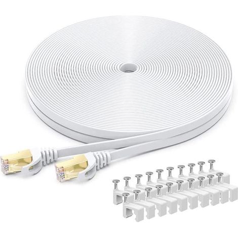 Cable Ethernet - ZGEER - Cat 7 - 20m - 750MHz - 10 Gbps - RJ45 (1/4)